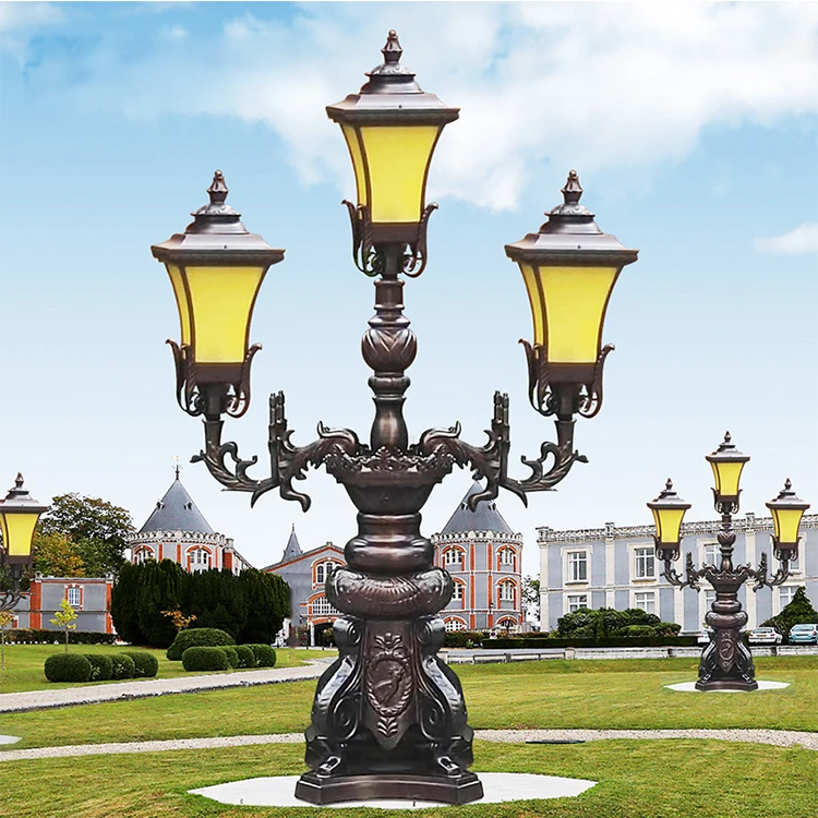 Factory high standard 6m 5m 4m ornament aluminum garden light pole for street light