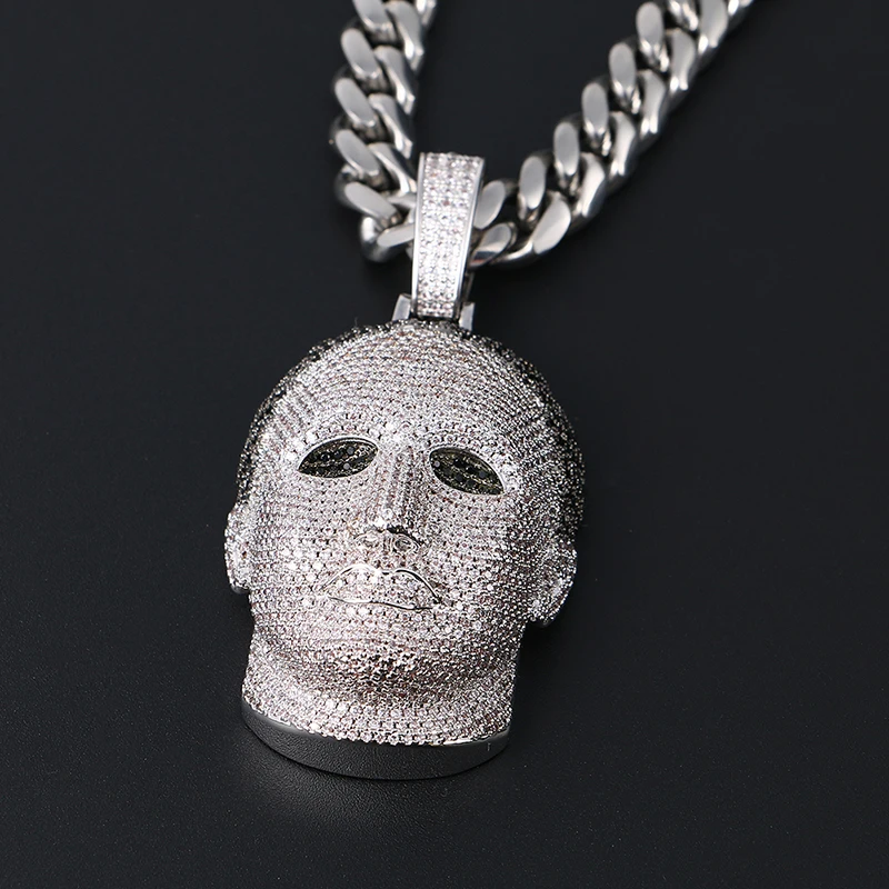2019 Heavy Gold Iced Out Custom Pendant Michael Myers Face Pendant With ...