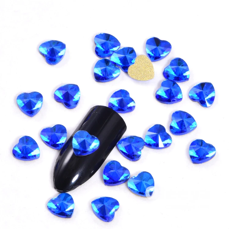 Factory 51 Shapes 25 Colors C09 Sapphire K9 Flatback Fancy Shape Glass Nail Rhinestones 3D Rhinestone Decoration