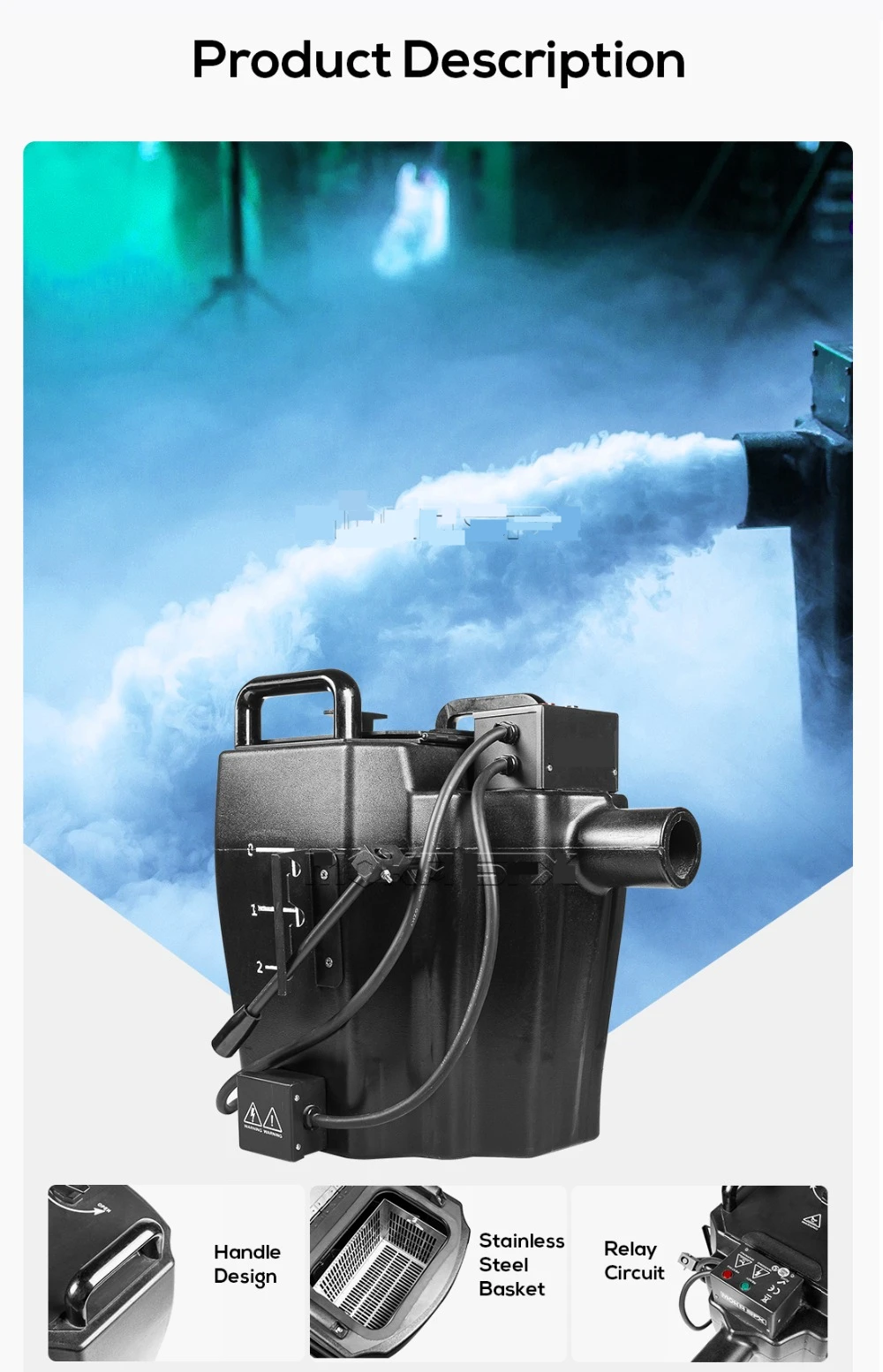 3500w Dry Ice Fog Machine Low Lying Smoke Machine Party Wedding Stage