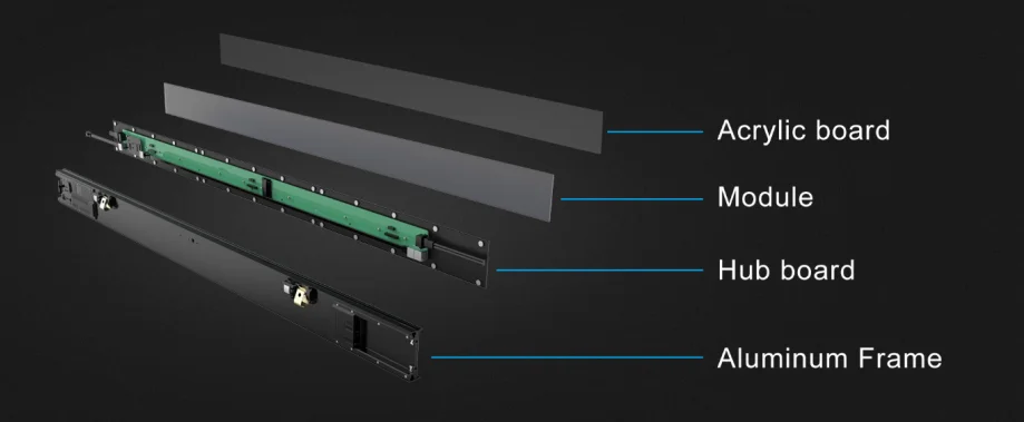 Pantalla P1.8 77cm 1.9 Screen Retail Display Shelf Led