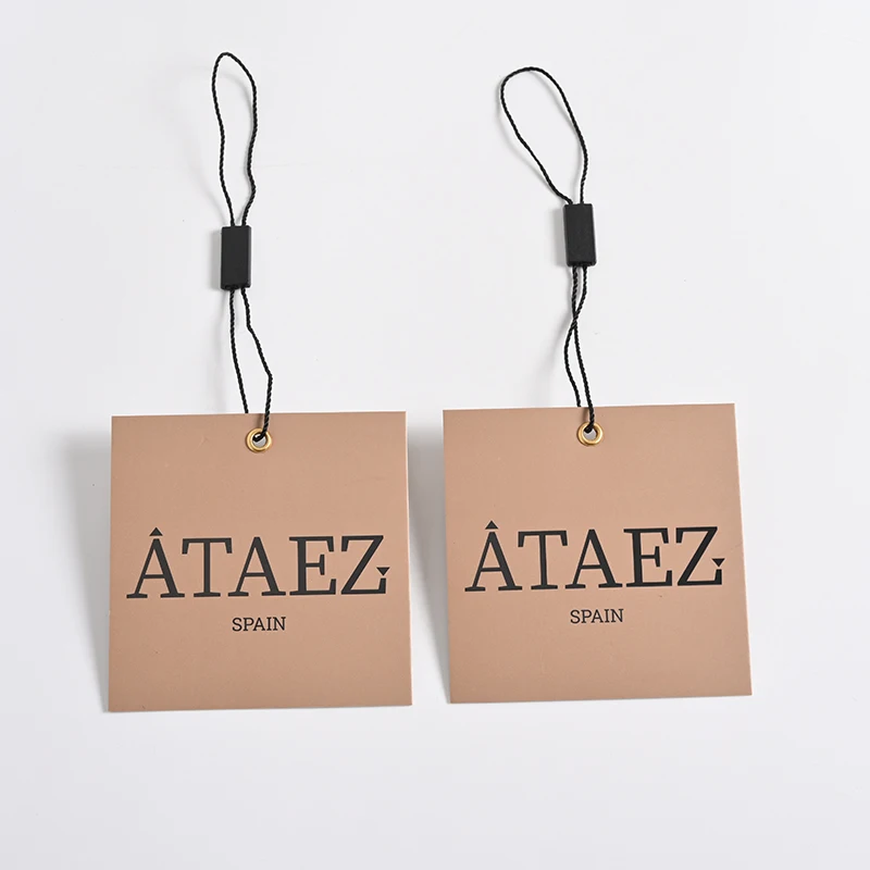 Custom Luxury Garment Swing Tags Own Logo Clothes Label Print Name Logo