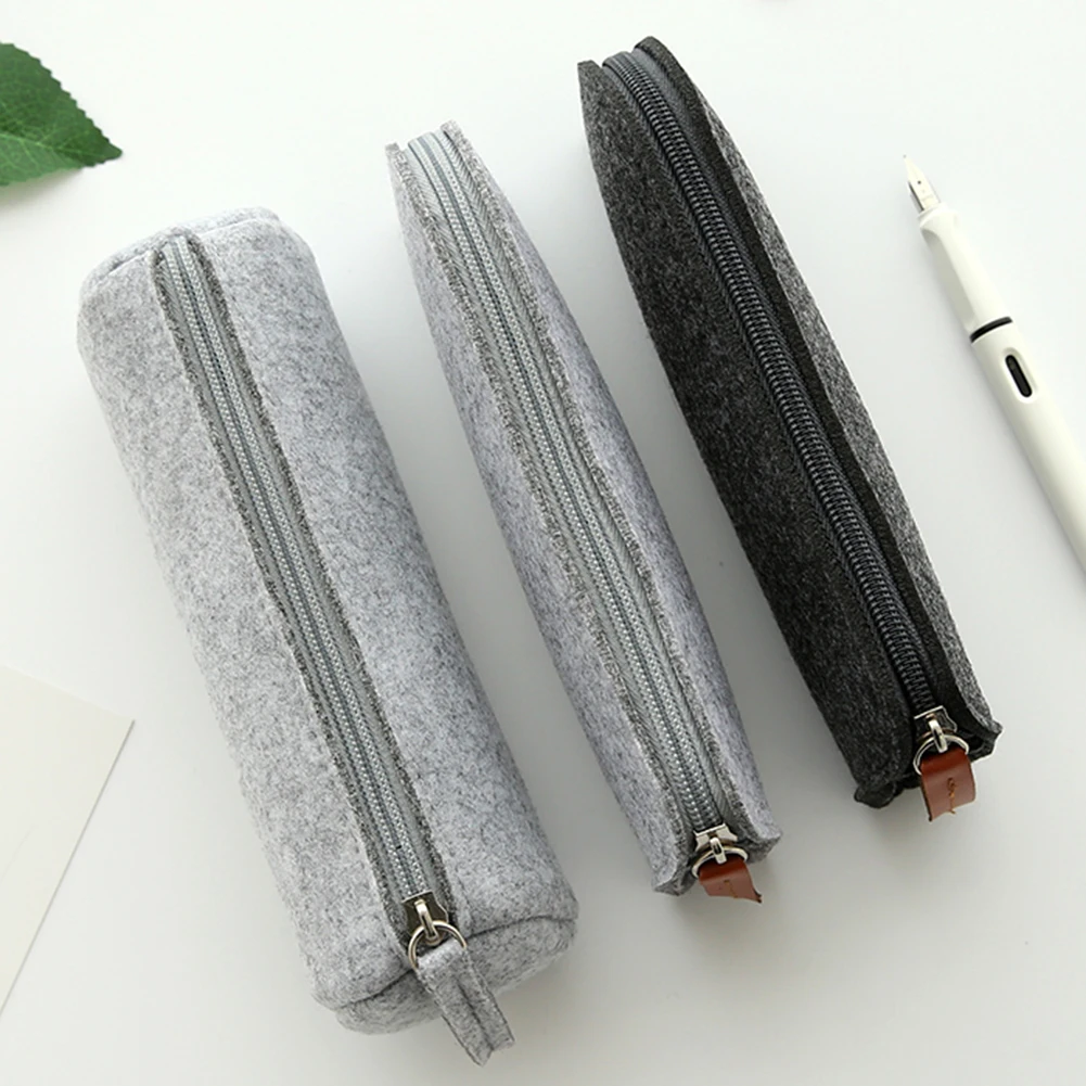 product-GF bags-2020 Creative Zipper Pencil Case Twill Canvas Large Kawaii Portable Pencil Case Felt