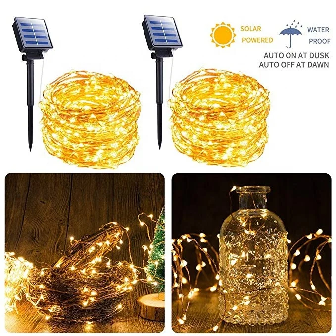 Evermore 100m Outdoor Warm White Solar Powered Connectable Fairy Wings Light