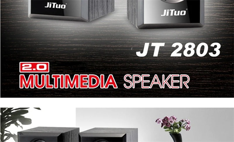 JT2803 USB Computer Desktop Speaker Wooden Mini Portable USB Speaker - ANKUX.COM