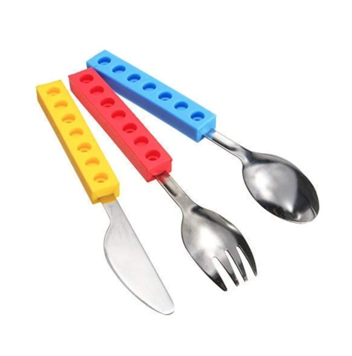Wholesale 2 Pack Baby Fork And Spoon Set With Silicone Handle Knife