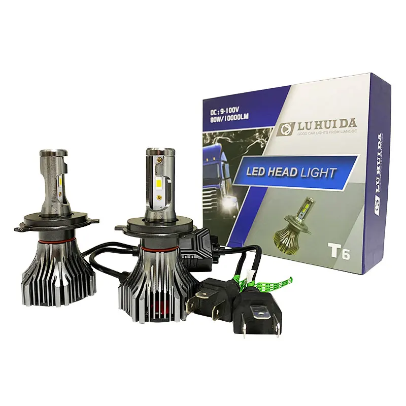 DC9-100V 60W High Power LED H4 Headlight H13 9004 9007 Car LED Headlights 14000LM 360 Degree LED Headlight Bulb