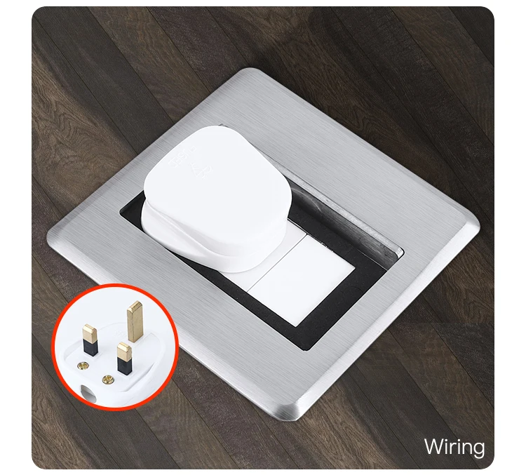 Wholesale uk standard Stainless steel electrical power supply 13A hidden socket box