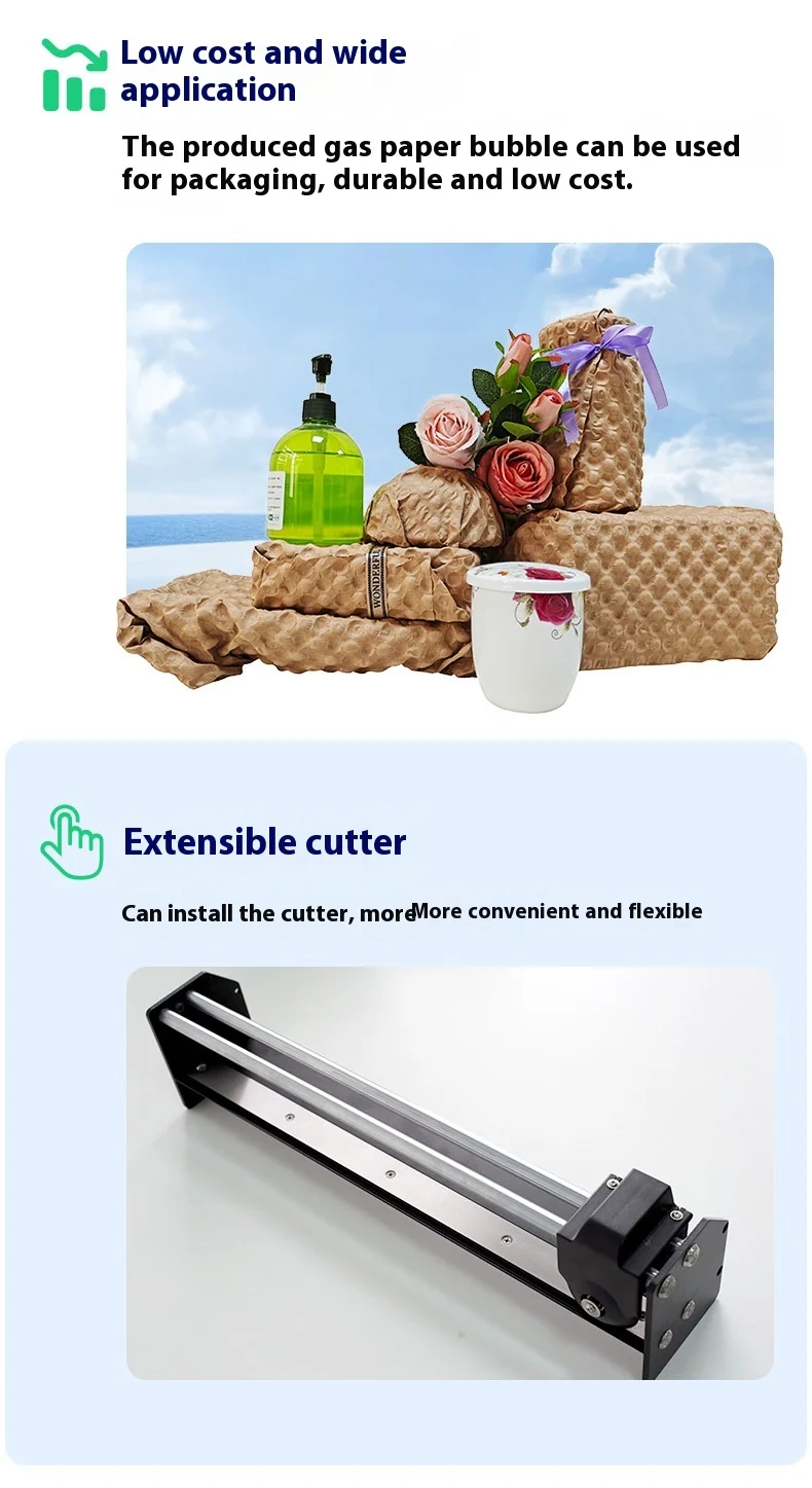 Packing Machine with Cutter Kraft Bubble Paper Folding and Buffer Protection Motor As Core Component