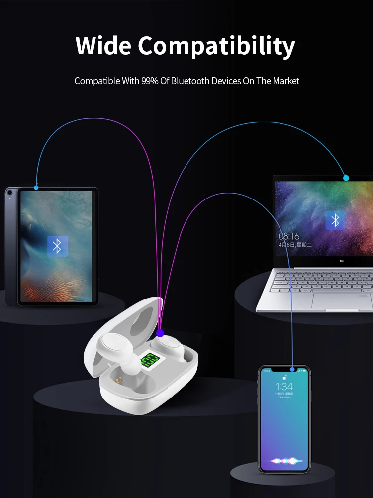 In-ear Earbuds Wireless Waterproof Tws Bluetooths Stereo Earbuds For Wholesale - ANKUX.COM
