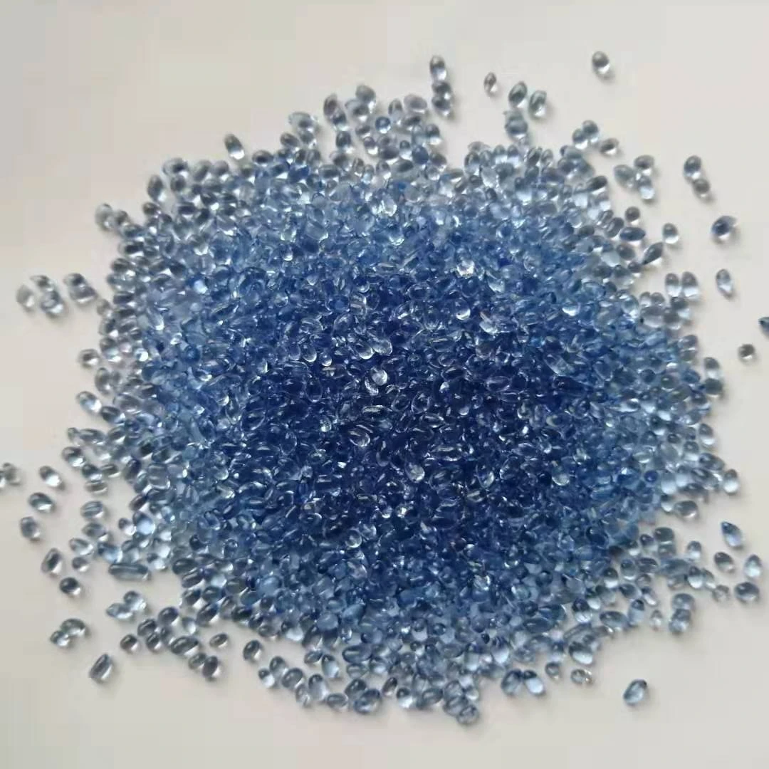 Iridescent Aqua Blue Glass Beads Glass Pebble For Swimming Pool Buy