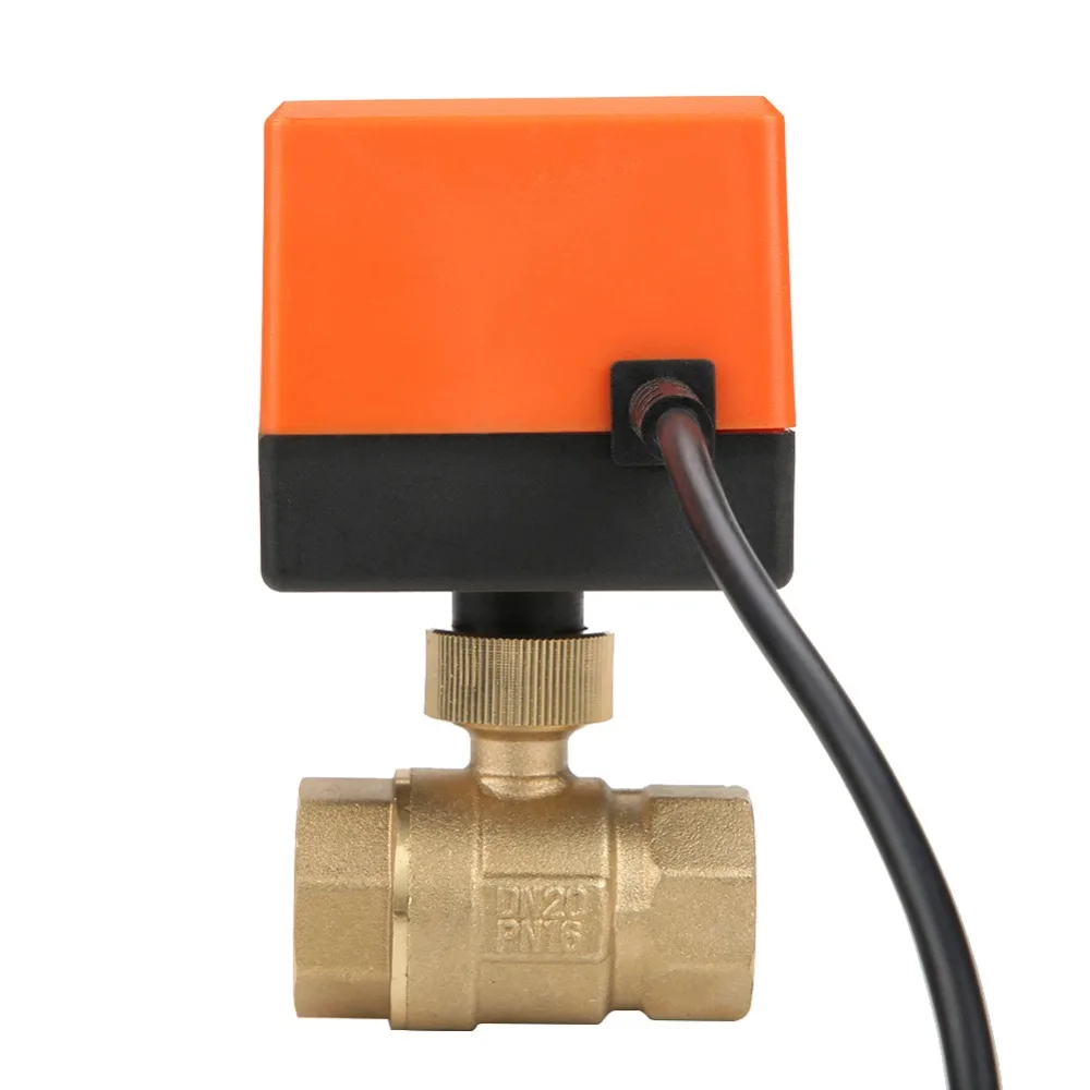 Details about   AC220V DN15 DN20 DN25 2 Way 2 Wires Brass Motorized Ball Valve Electric Actuato 
