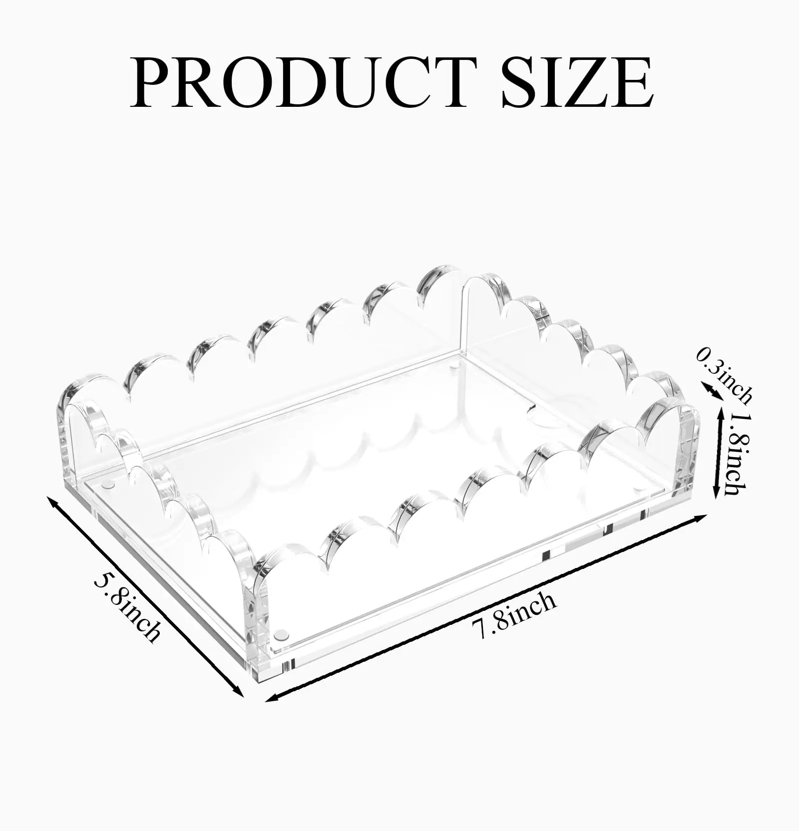 product acrylic tray with magnetic mat customizable for photos artwork or messages 5x7inch-3