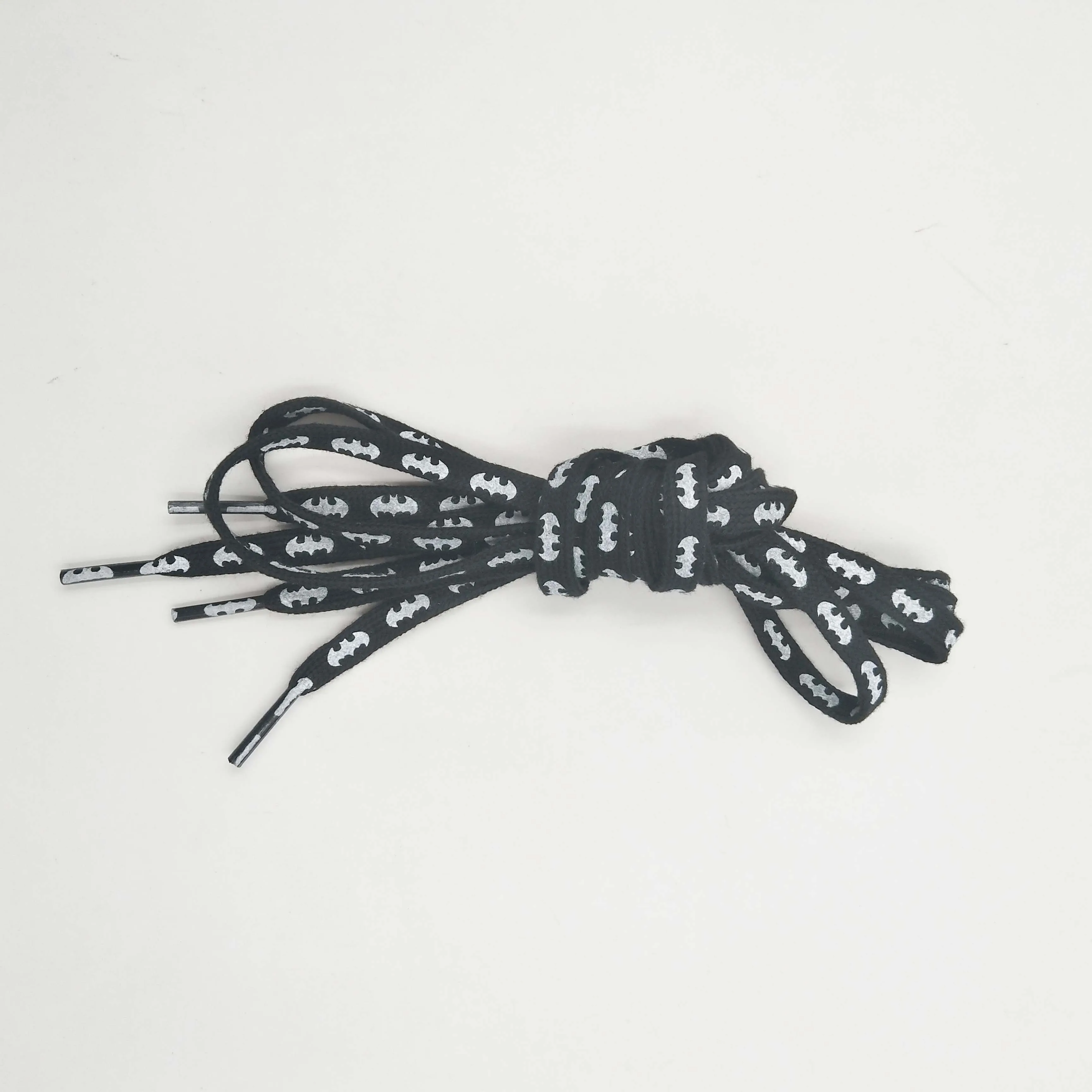 cotton hollow hot logo style lead shoelaces with