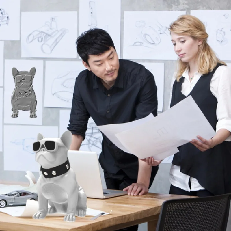 New Mini USB Subwoofer Theatre Bluetooth Speaker Wireless Creative Bulldog Dog Bluetooth audio Outdoor - ANKUX.COM