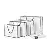 Customized aqueous coating white kraft shopping paper bag