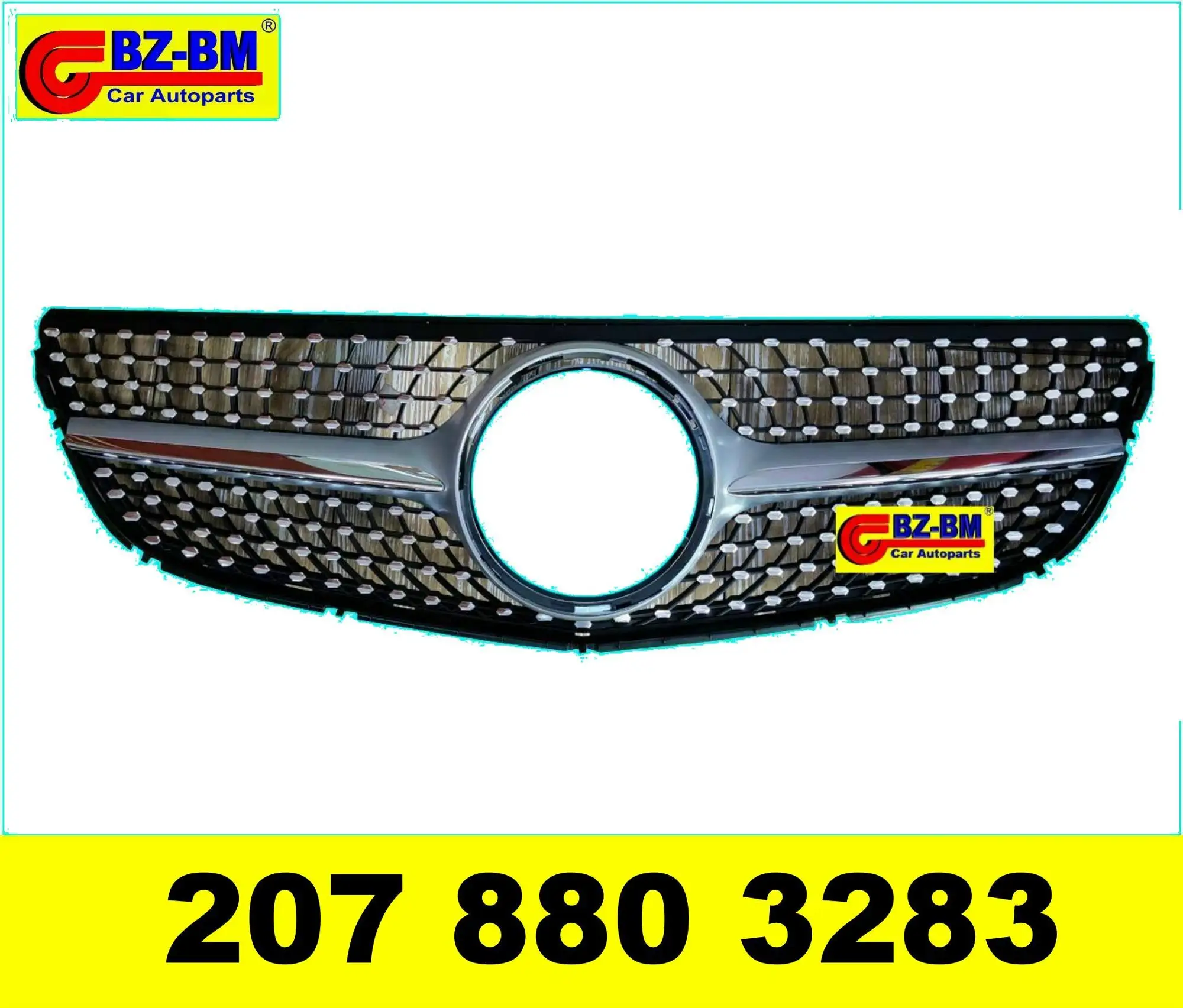 For Grilles Amg Gt Front Bumper Grille Diamond Style C180 C200 C260