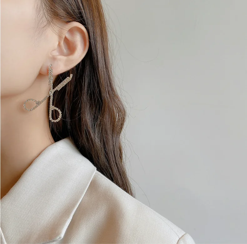 2020流行时尚珠宝锆石剪落耳环女性 - buy 时尚耳环,耳环首饰,女人