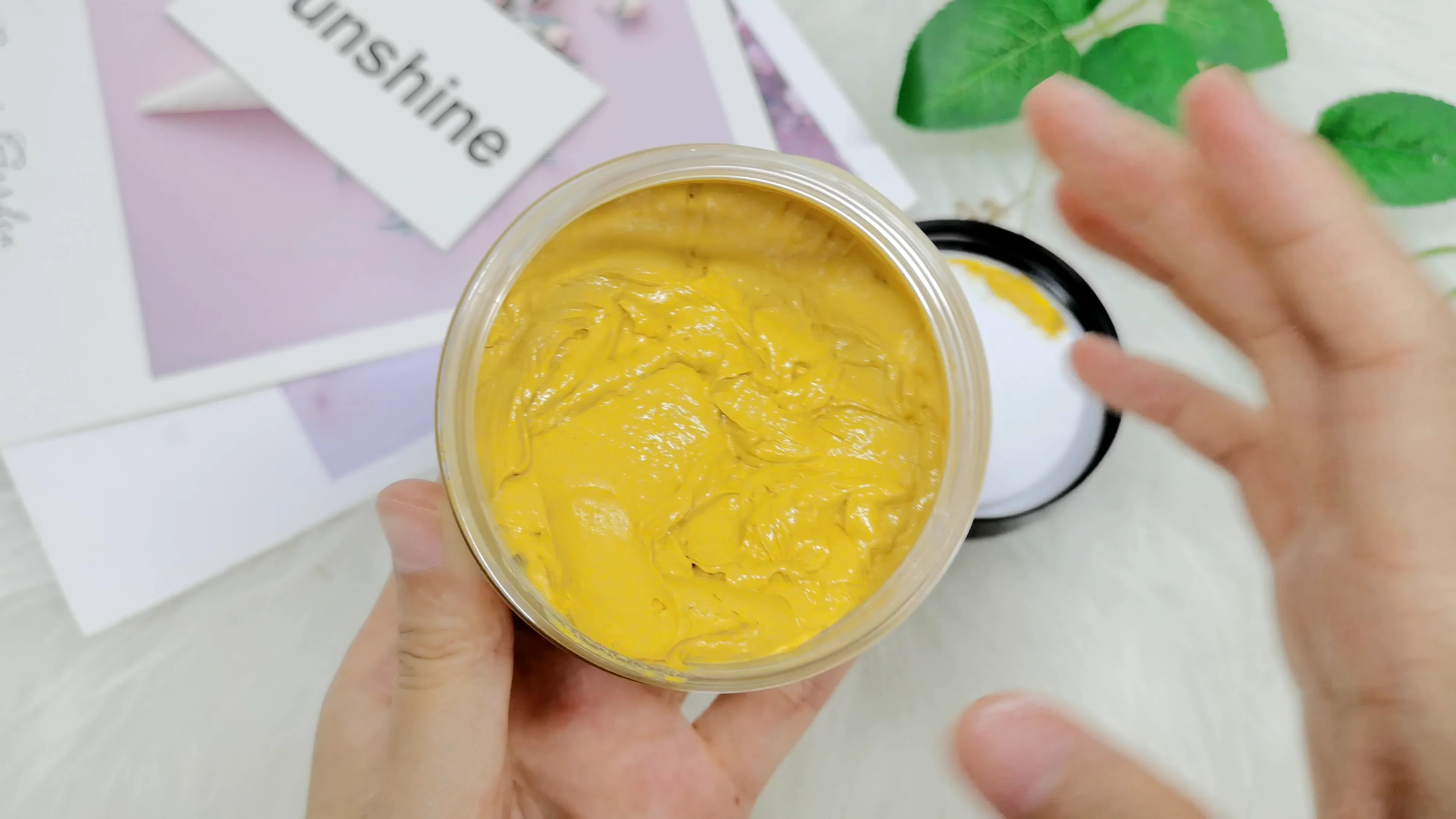 自有品牌深层清洁姜粉法氏面膜天然钙基膨润土姜黄面膜