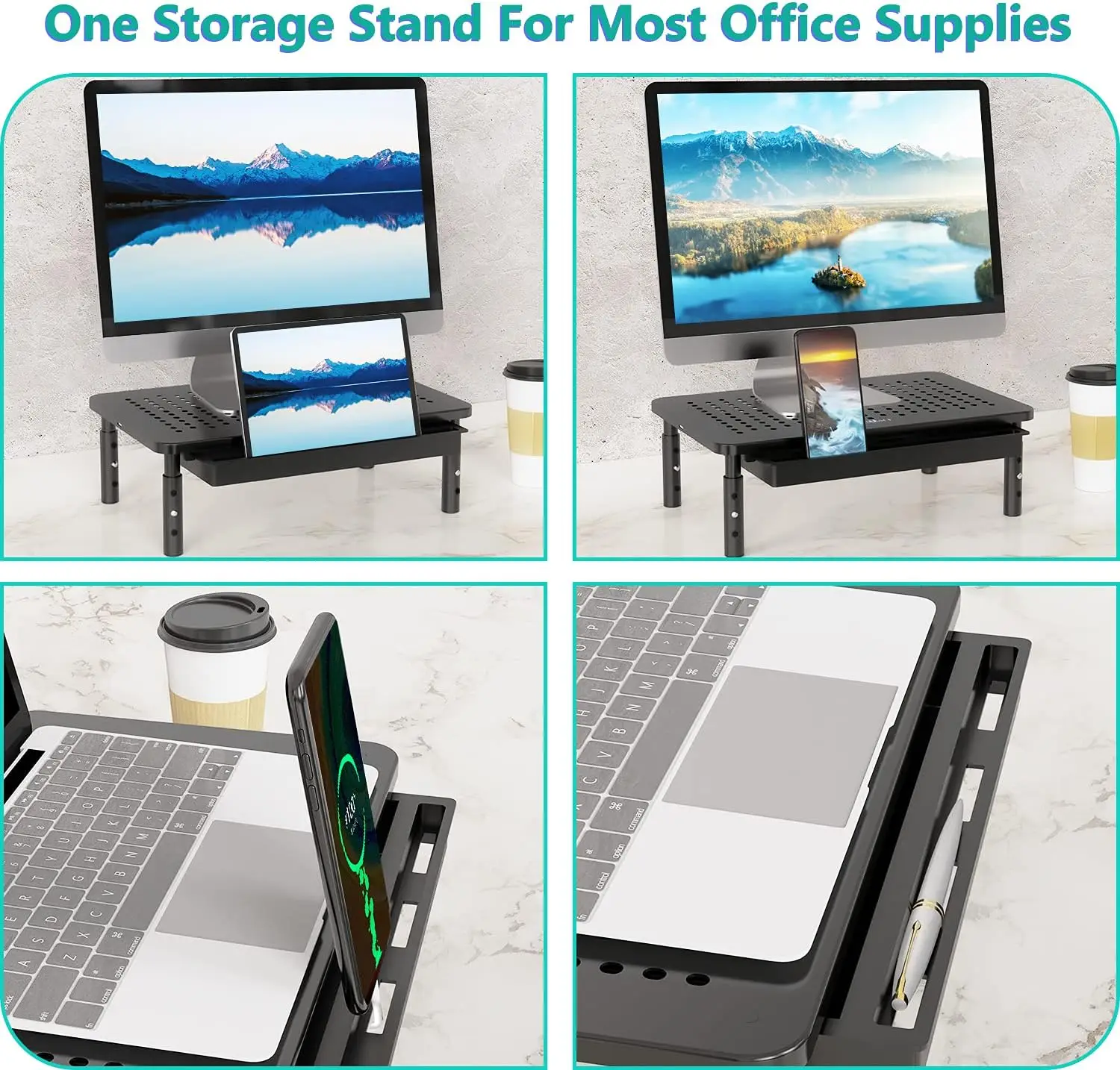 Monitor Stand Riser 3 Height Adjustable Laptop Stand for Desk| Alibaba.com