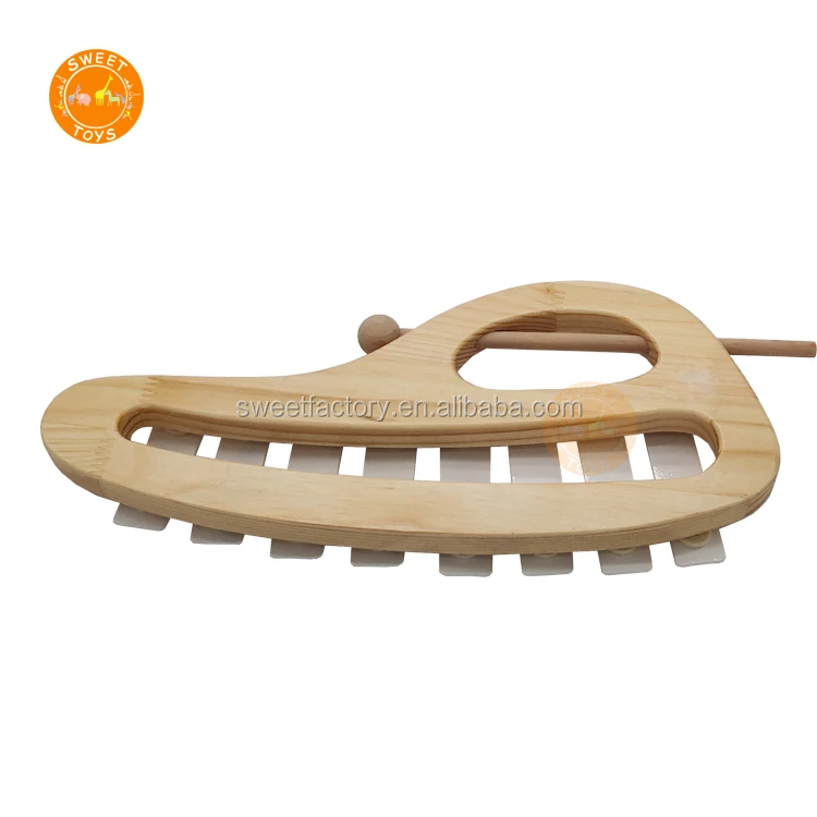 White Color 8 Tones Metallophone Musical Instrument Wood Handheld
