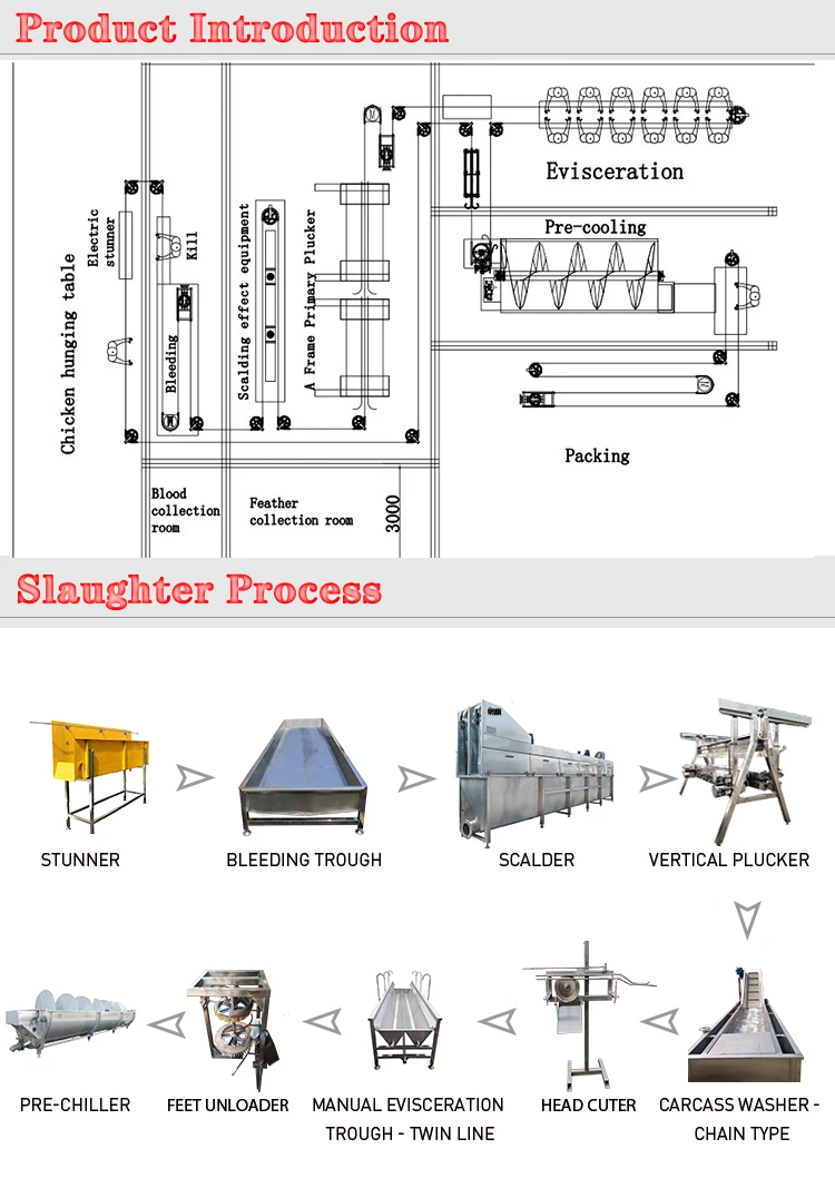 2020 sell well poultry slaughterhouse equipment chicken slaughtering line