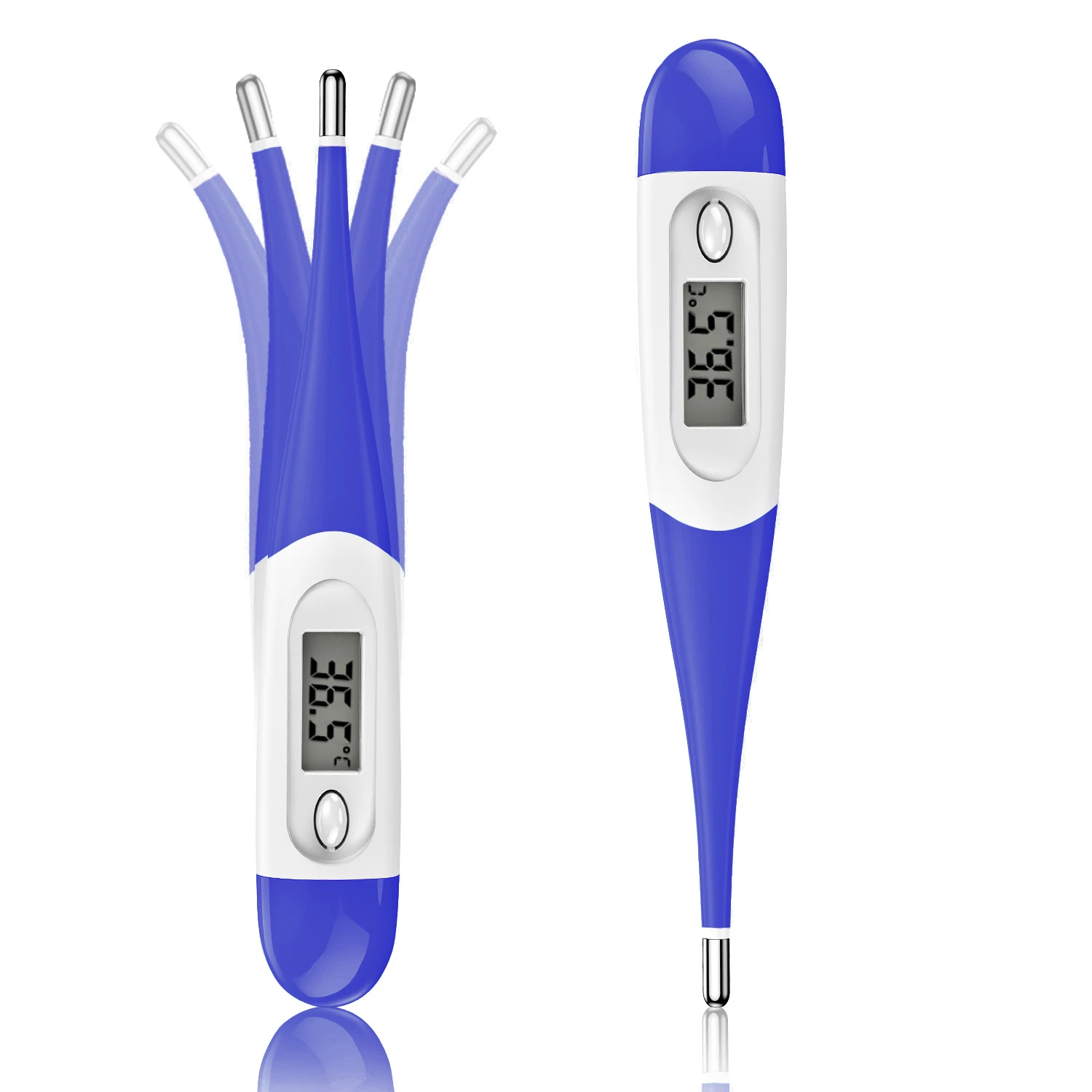

high accuracy digital thermometer,2 Pieces, White