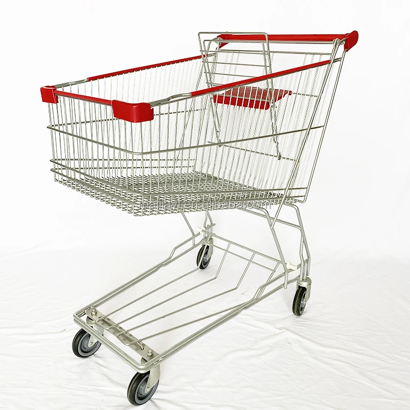 Asian Style Supermarket Trolley Shopping Trolleys Cart For Sale