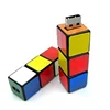 Promotional gift twister flash drive rotated cube usb sticks with sticker logo