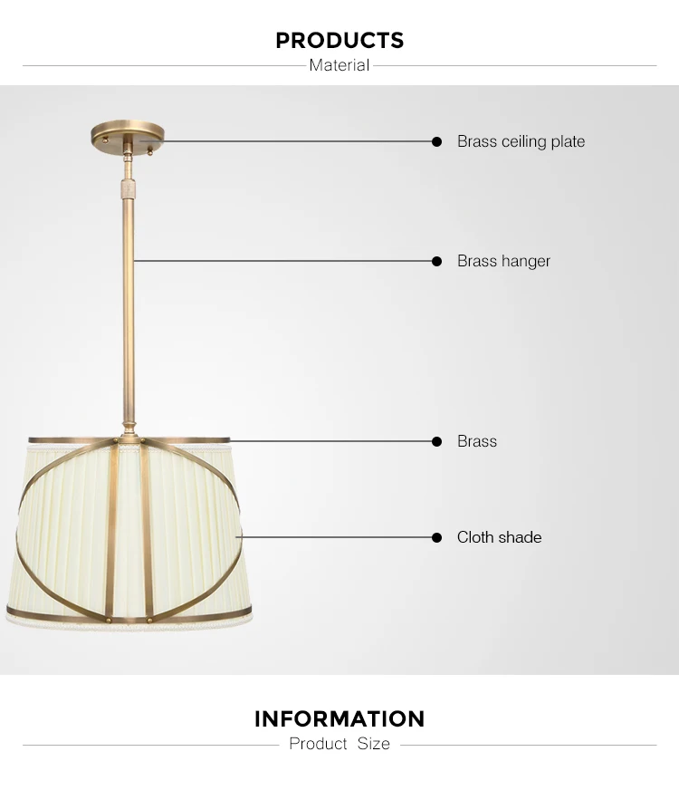 single fabric shade bar hanging lights