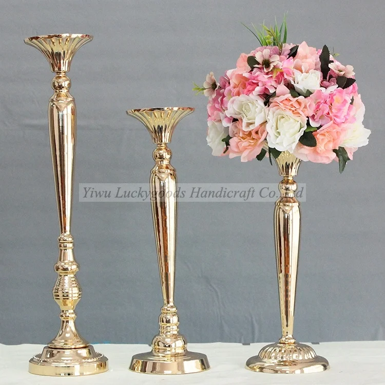 Lk2019101111 Long Stemmed Tall Crystal Beads Candelabras Centerpieces