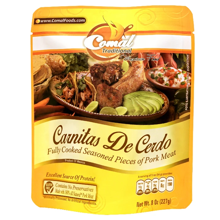 Carnitas De Cerdo Fully Cooked Seasoned Pieces Of Pork Meat The