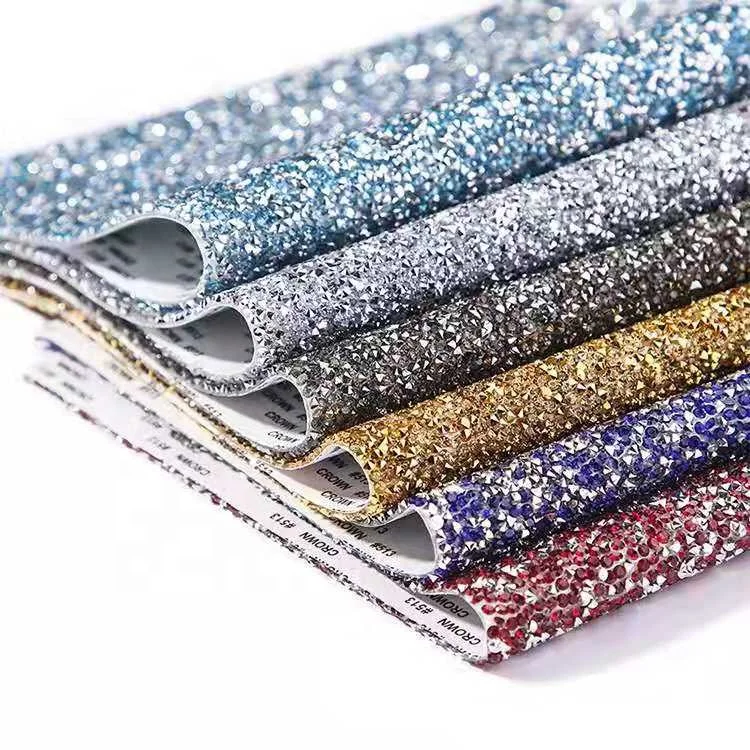 Adhesive Rhinestone Sheets Colorful Hotfix Rhinestone Sheet For Shoes