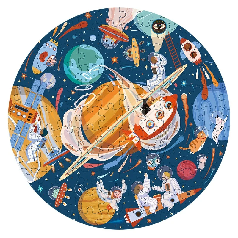 
Original design juguetes educativos circle round child space puzzles intellectual toys manufacturers 