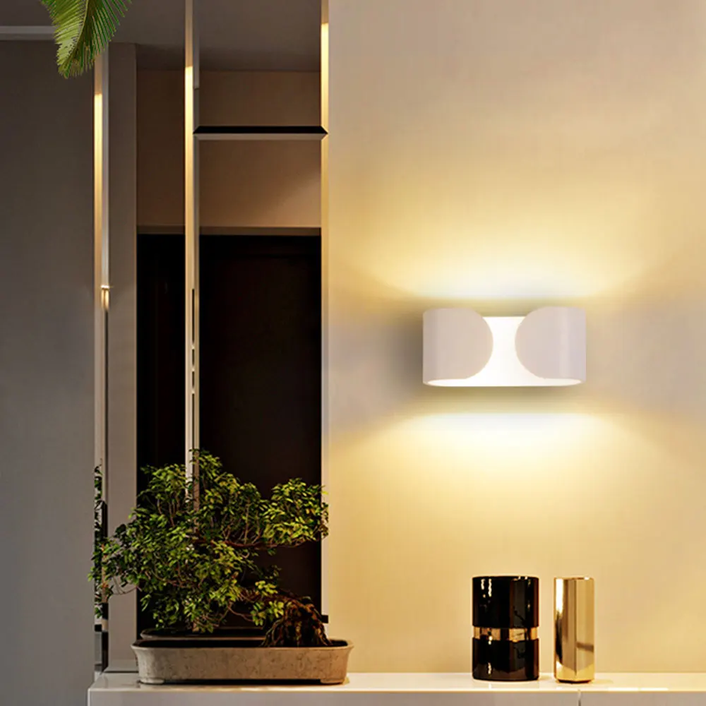 6W white modern minimalist indoor LED wall lamp living room aisle corridor bedroom bedside wall lamp