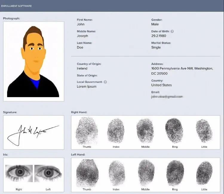Biometric Aadhar Card Enrollment Kit with Iris Scanner for Civil Registration