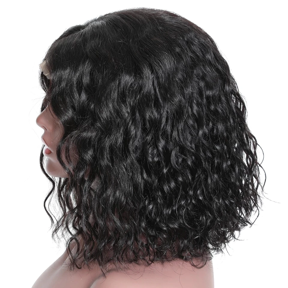 Virgin Only selling Black 12 Inches Curly Human Hair Wig