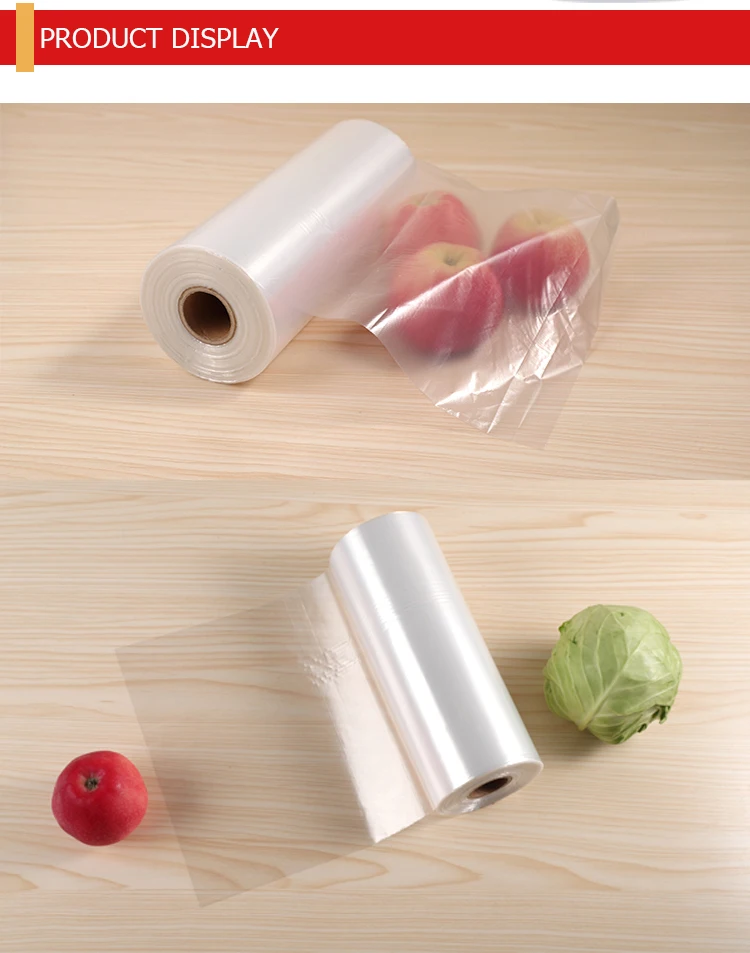 HDPE Transparent Flat Bags on Roll for Supermarket