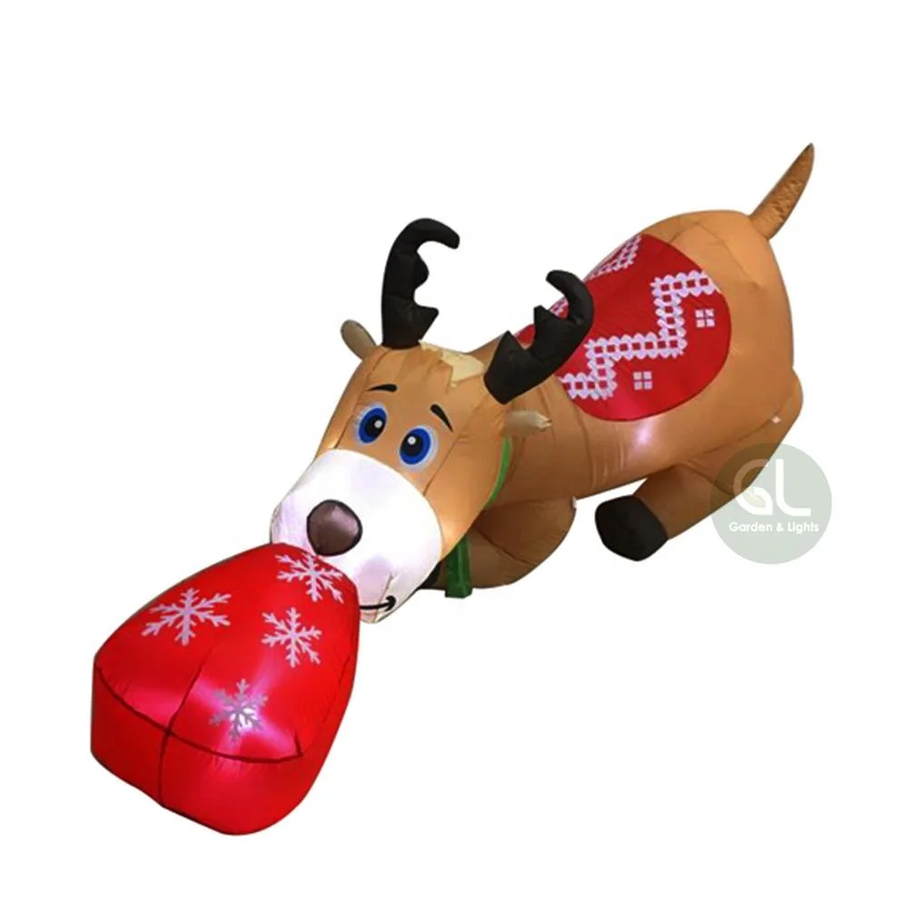 8ft Inflatable Reindeer Drawing Gift Bag And Turning Head Giant   Hb8ddd534593a4ddf9a09617aa739c64de 