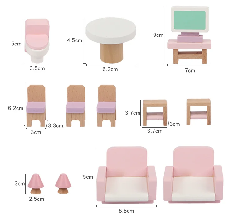 Sale baby unique trump toys children's wooden small furniture toys small toys for kids