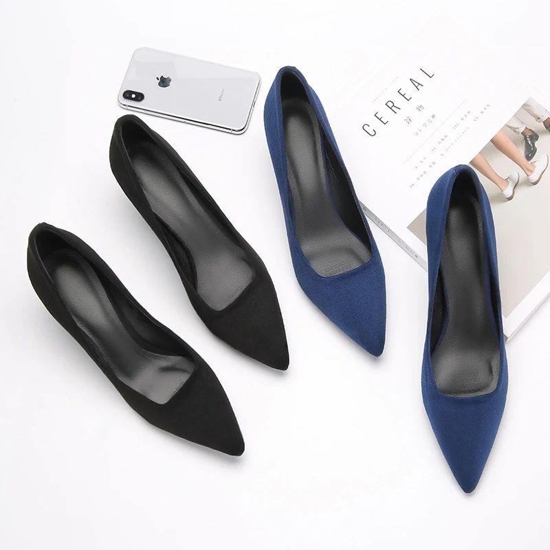 low black work heels