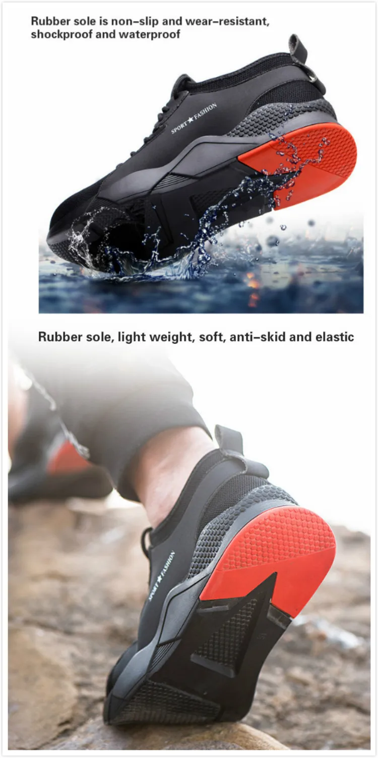 steel toe safety sport sneakers shoes