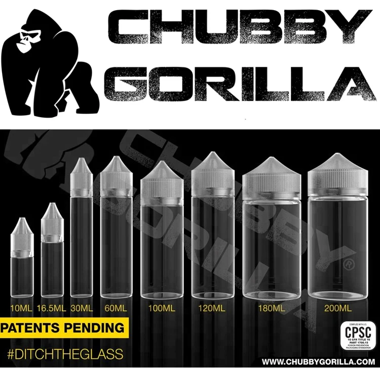 CHUBBY GORILLA Unicorn Bottles - PET Plastic Dropper Juice Oil