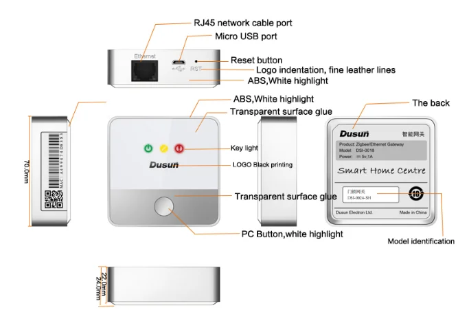 API/SDK Integration Service Networking Home Automation APP Wifi Ethernet Wireless 2.4g BLE 5.0 IOT Gateway - ANKUX.COM