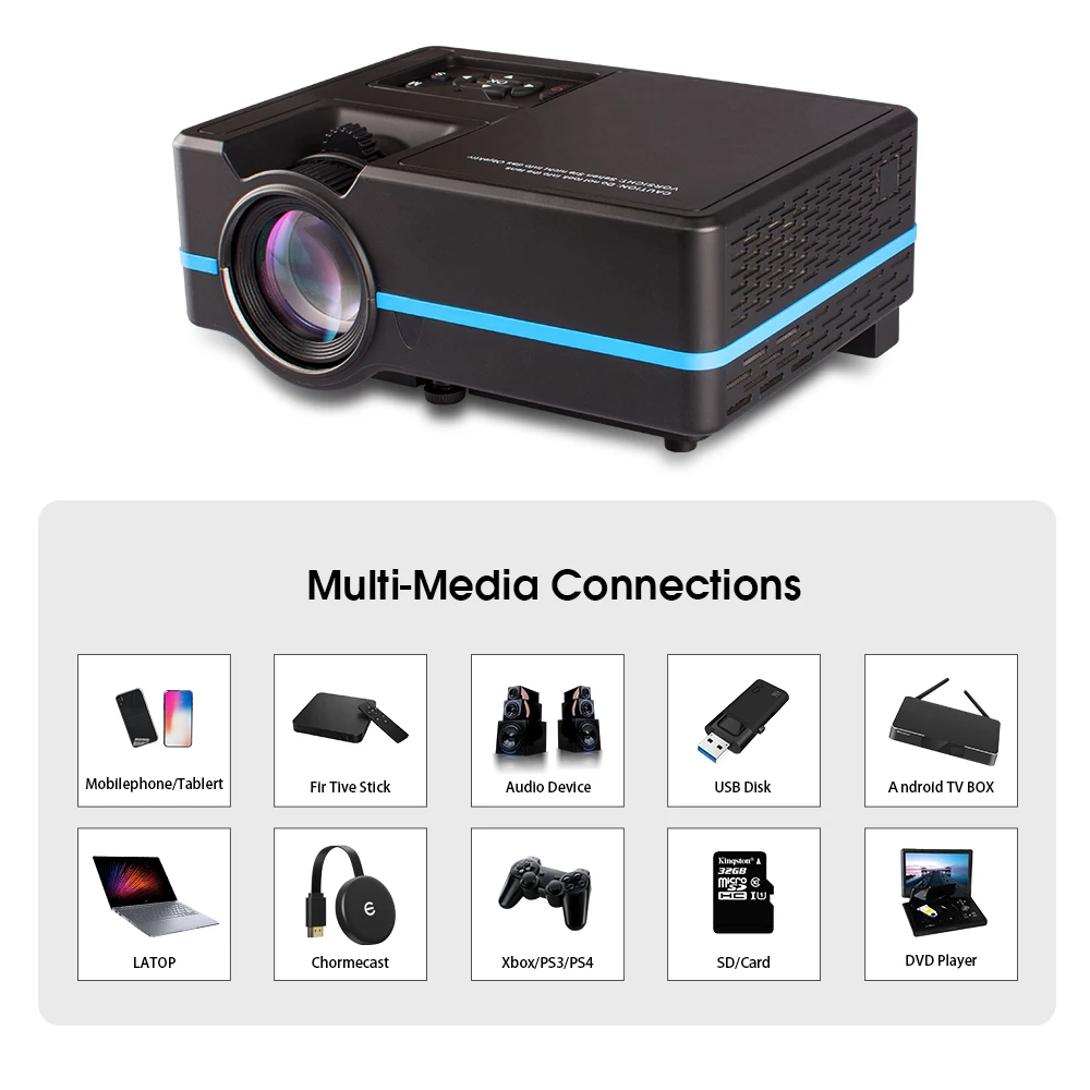 Ecp10 Wireless Mirroring Android Wifi Mirroring Laptop Projector Led