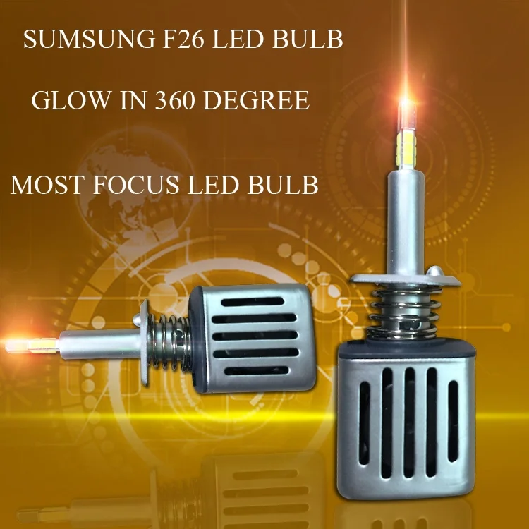 DLAND RY F26 360 DEGREE GLOWING CAR LED LIGHT BULB LAMP F3 Y1 WITH SAMSUNG LED 2800LM 12V 24V 36W H1 H3 H7 9006 9005 H9 H11