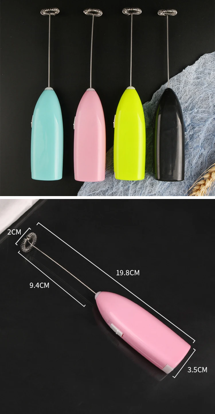 Portable Automatic Battery Operated Egg Beater Powerful Whisk Handheld Foam Maker Blender Mini Electric Milk Frother for Coffee