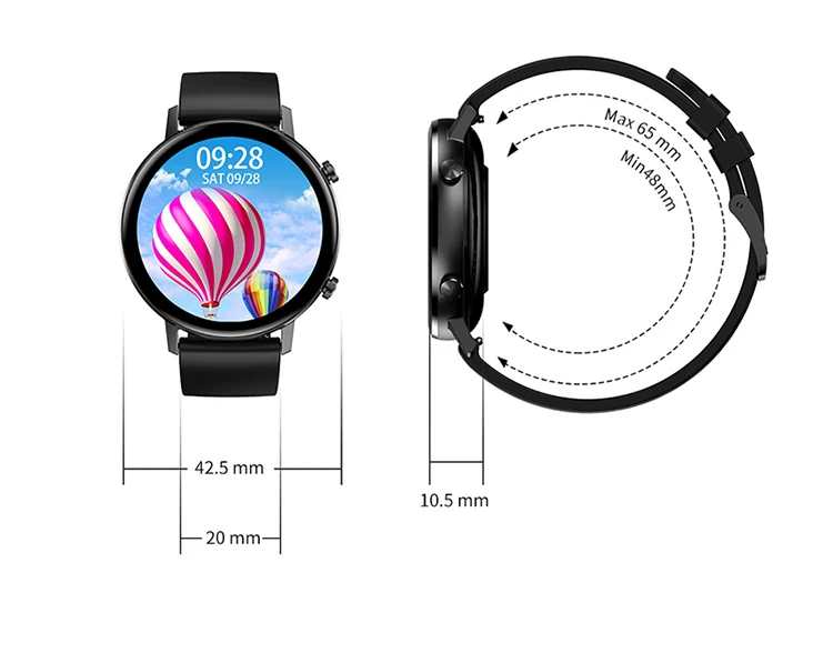 Smartwatch with Steel&silicon strap DT96 wrist watch blood pressure oxygen monitoring