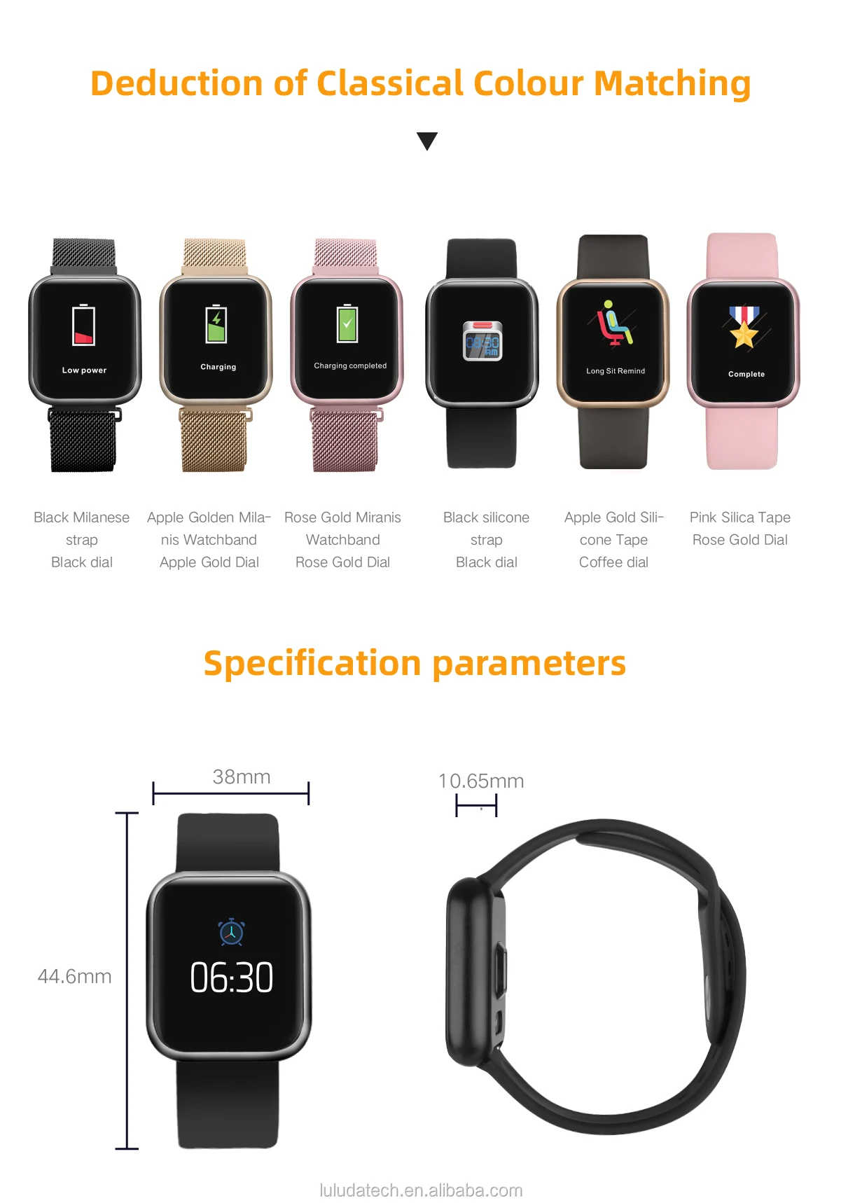 Smartwatch P80 Rosa - Original App Da Fit + Touch Screen +