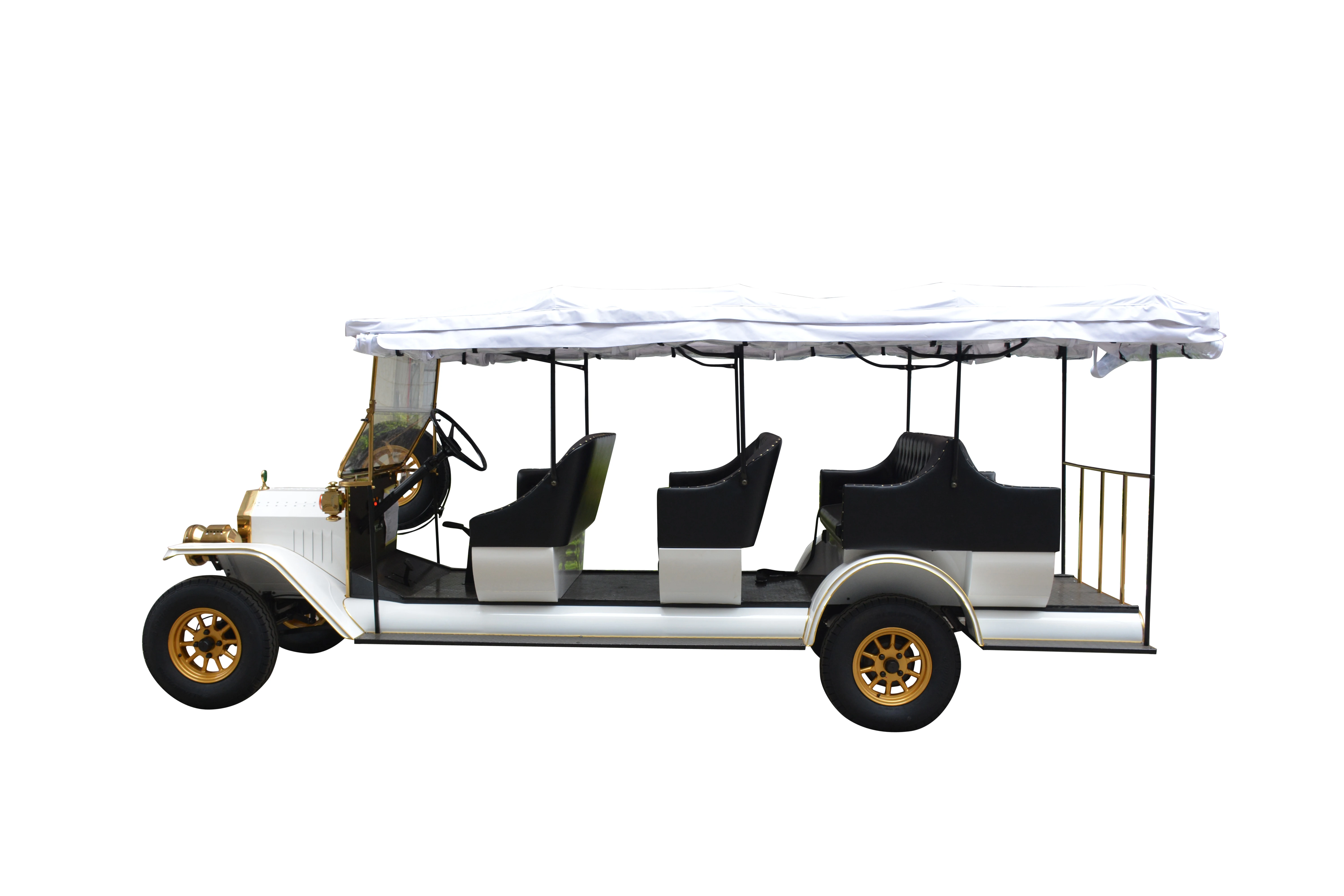 Rariro 9-12 seats electric metal body vintage buggy cart for Club, Golf Course, Hotel, School